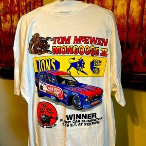 Tom McEwan. “mongoose“ vintage style, car club T-shirt.🤳🚘